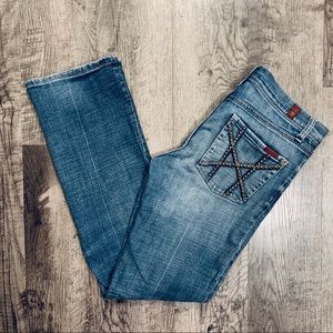 7 For Mankind Boot Cut Studded Back Pockets 27